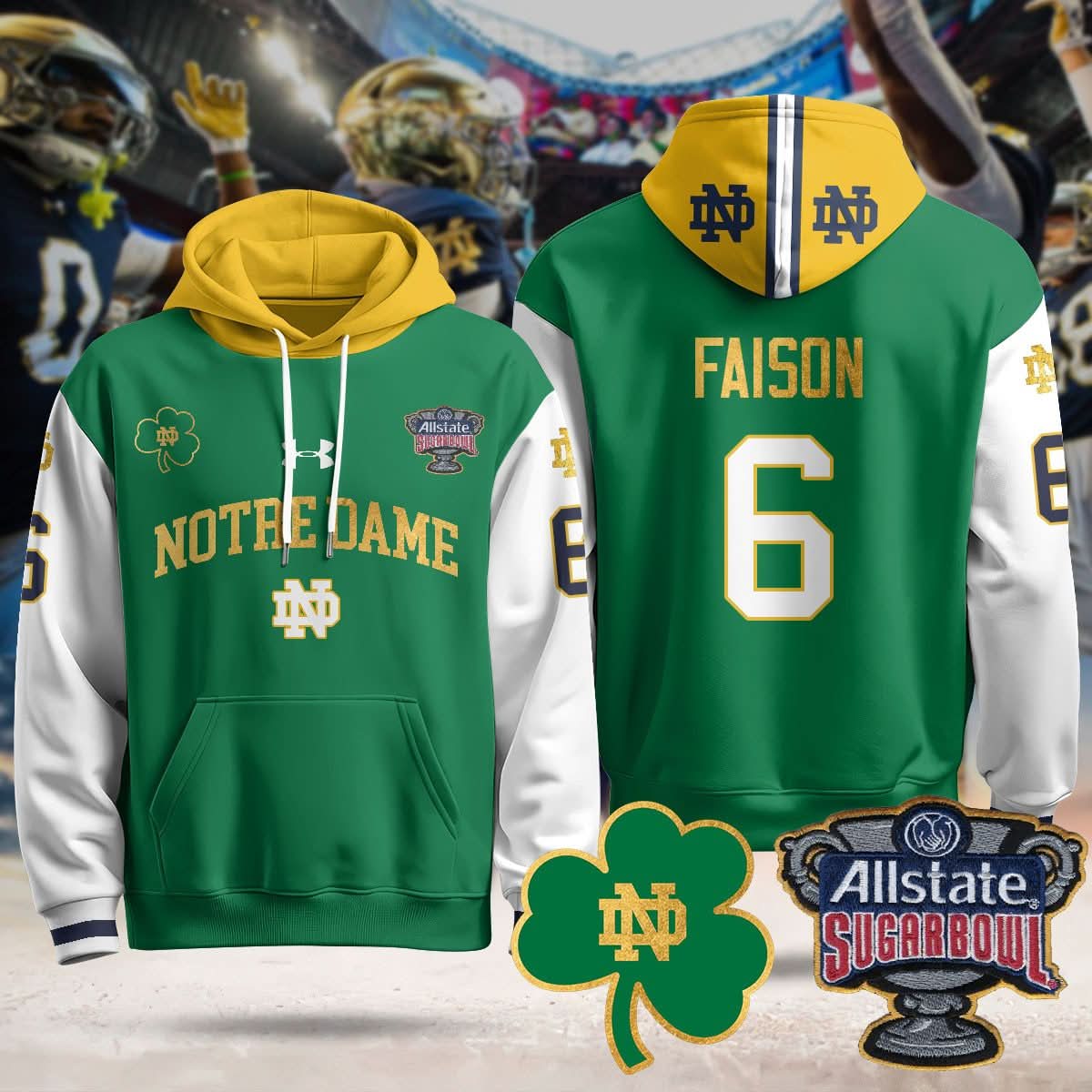 NDFI Allstate Sugar Bowl Hoodie - Stitched