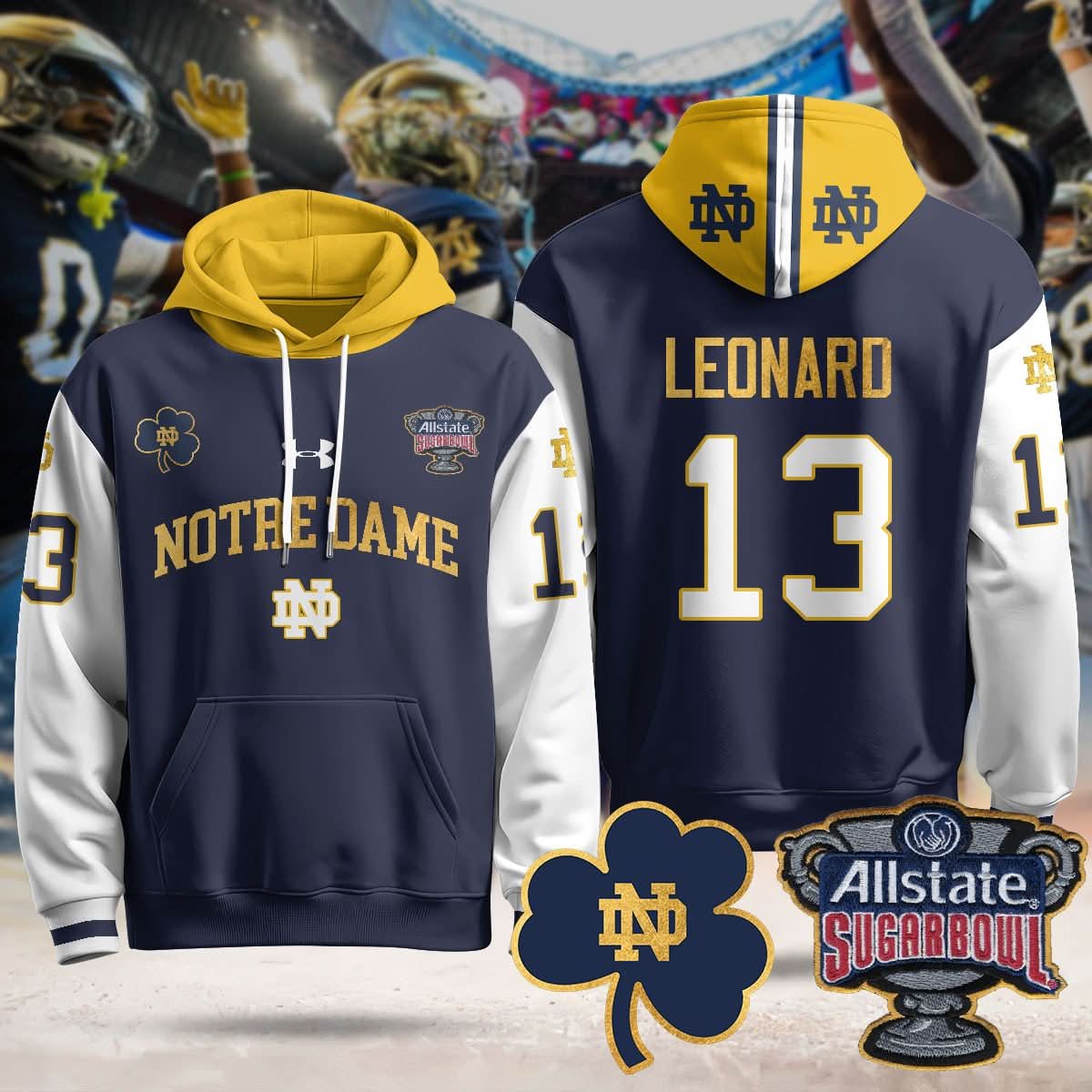 NDFI Allstate Sugar Bowl Hoodie - Stitched