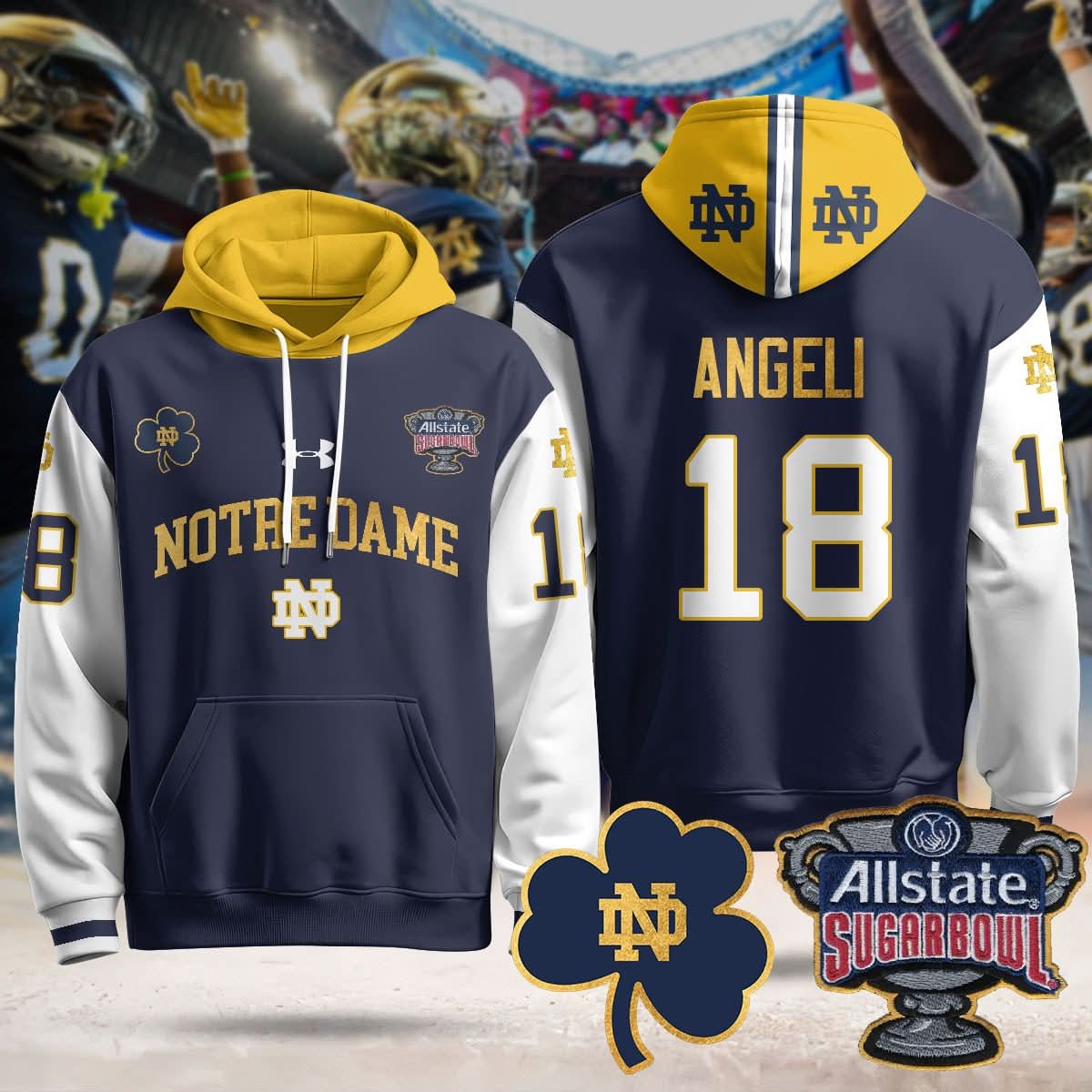 NDFI Allstate Sugar Bowl Hoodie - Stitched