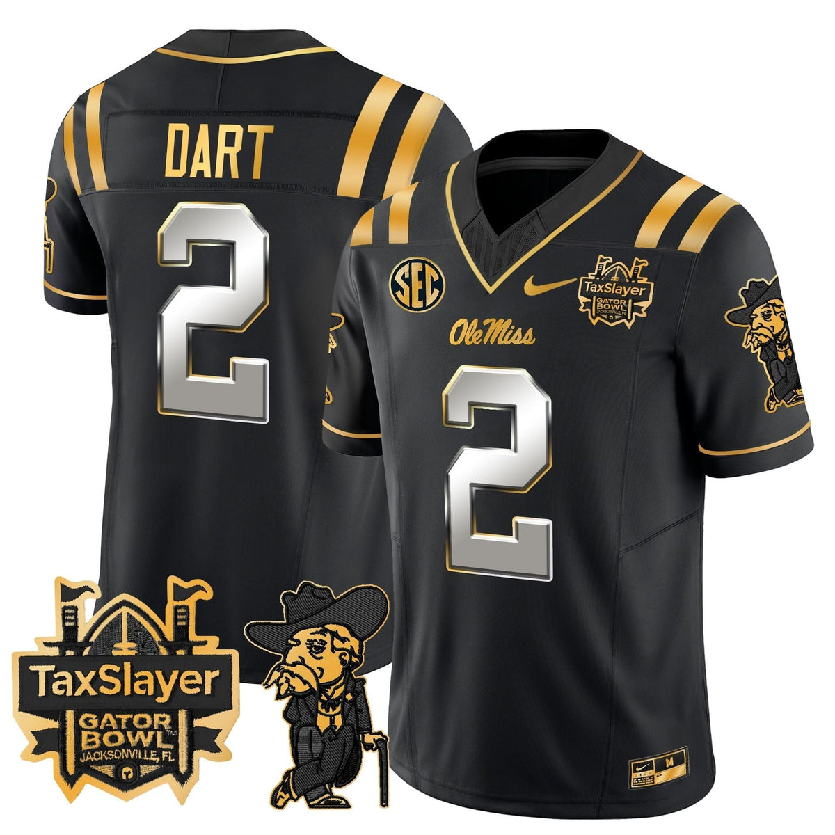 OMB 2024 Gator Bowl Patch Gold Vapor Limited Jersey