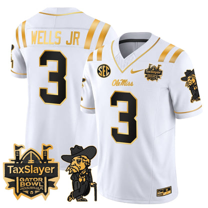 OMB 2024 Gator Bowl Patch Gold Vapor Limited Jersey