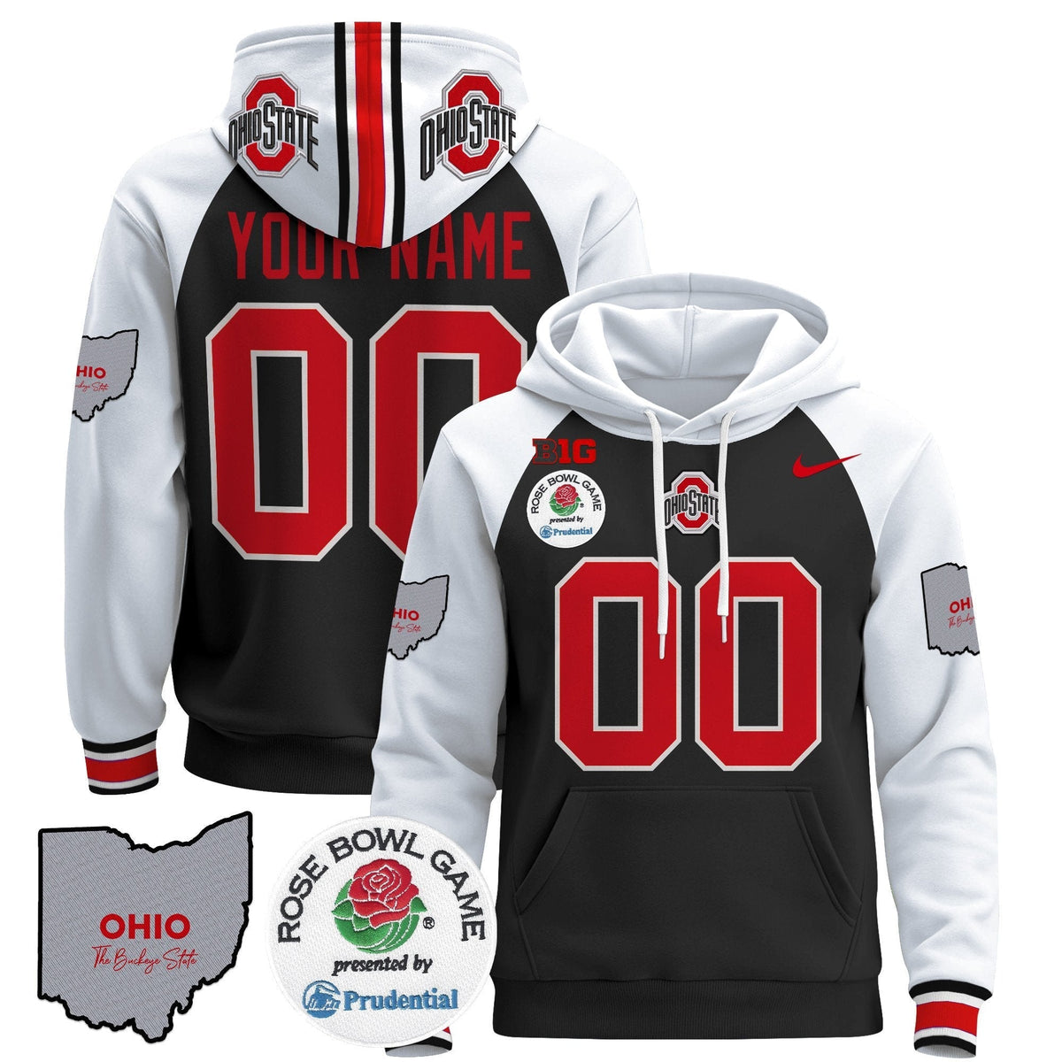 Ohio State Buckeyes Rose Bowl Custom Pullover Hoodie