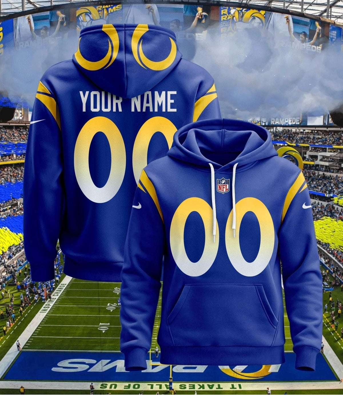 Los Angeles Rams Pullover Custom Hoodie