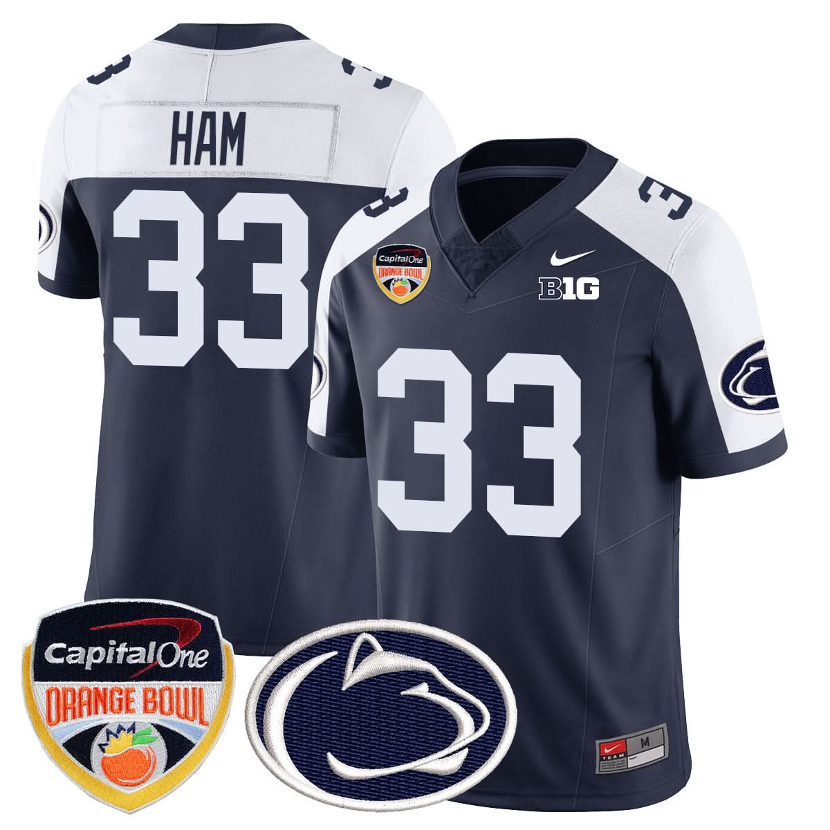 Men's Penn State Nittany Lions 2024 Orange Bowl Jersey - All Stitched