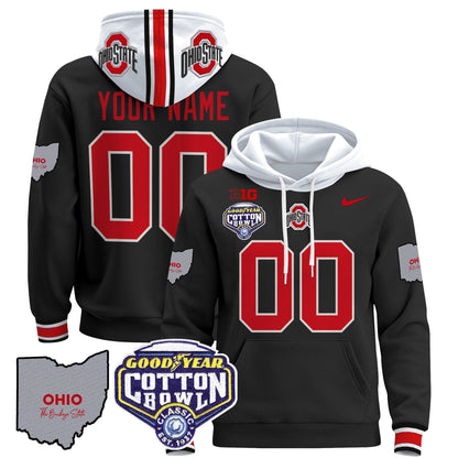 Ohio State Buckeyes Cotton Bowl Patch Custom Pullover Hoodie