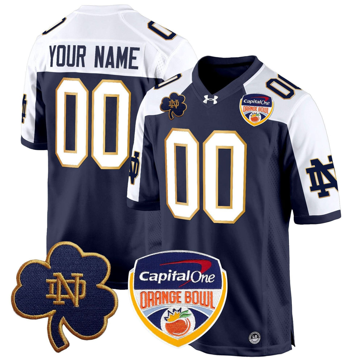 NDFI 2024 Orange Bowl Patch Game Custom Jersey