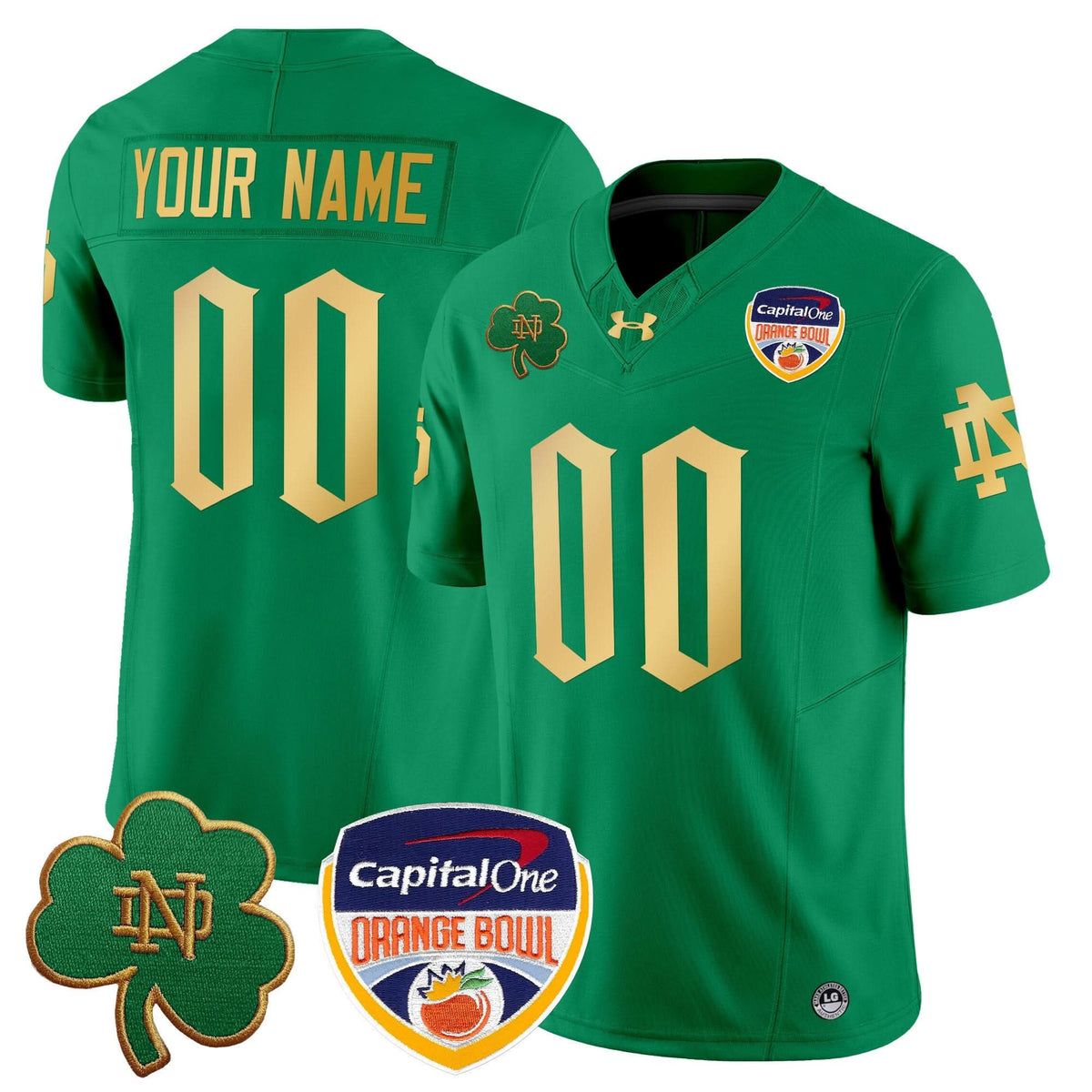 NDFI 2024 Orange Bowl Patch Vapor Limited Custom Jersey V2