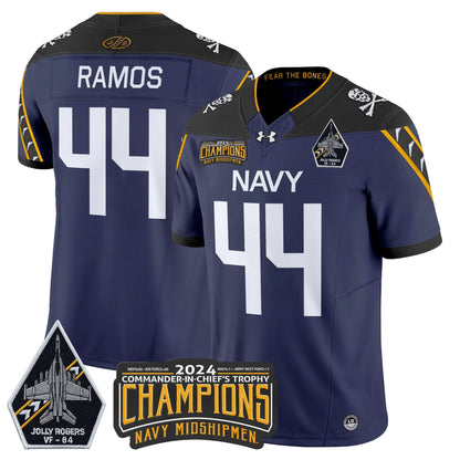 NM 2024 Jolly Rogers VF-84 & Commander-In-Chief's Trophy Champions Patch Vapor Limited Jersey