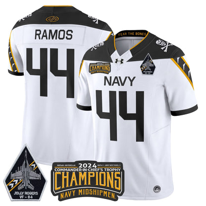 NM 2024 Jolly Rogers VF-84 & Commander-In-Chief's Trophy Champions Patch Vapor Limited Jersey