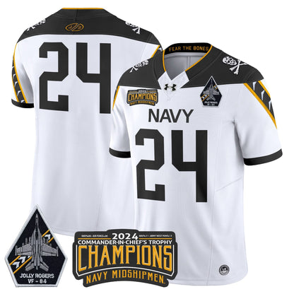 NM 2024 Jolly Rogers VF-84 & Commander-In-Chief's Trophy Champions Patch Vapor Limited Jersey