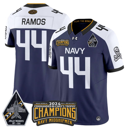 NM 2024 Jolly Rogers VF-84 & Commander-In-Chief's Trophy Champions Patch Vapor Limited Jersey
