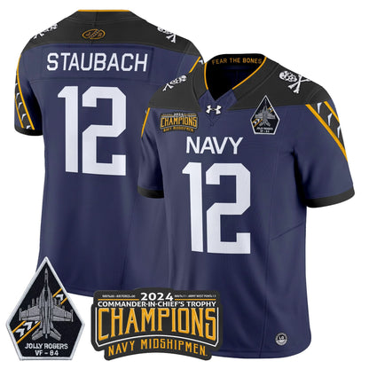 NM 2024 Jolly Rogers VF-84 & Commander-In-Chief's Trophy Champions Patch Vapor Limited Jersey