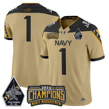 NM 2024 Jolly Rogers VF-84 & Commander-In-Chief's Trophy Champions Patch Vapor Limited Jersey