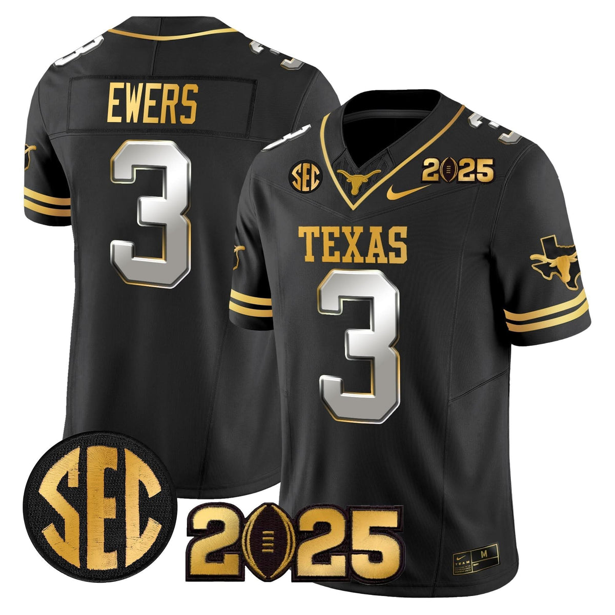 TL 2025 CFP Final Gold Patch Vapor Limited Jersey