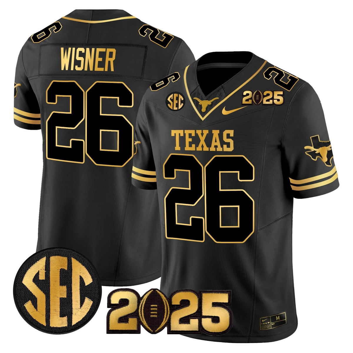TL 2025 CFP Final Gold Patch Vapor Limited Jersey
