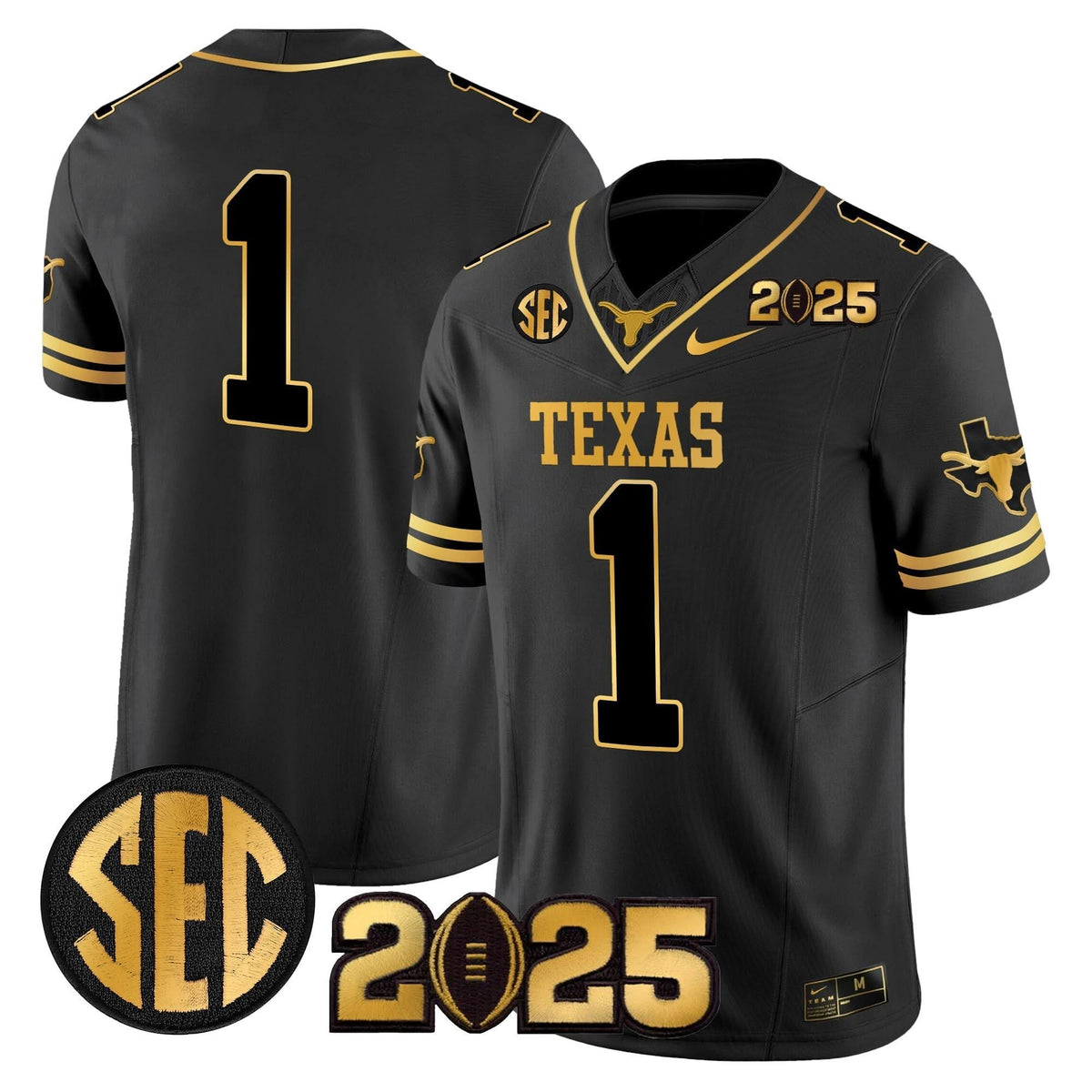 TL 2025 CFP Final Gold Patch Vapor Limited Jersey
