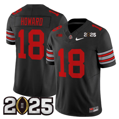 Men's Ohio State Buckeyes 'Heritage Stripe' 2025 CFP Final Patch Vapor Limited Jersey - All Stitched