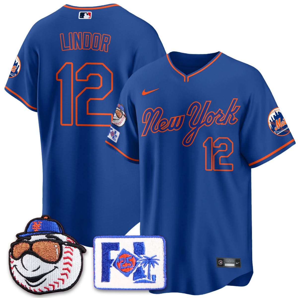 Men's New York Mets Blue Road 2025 Spring Training Jersey - All Stitched
