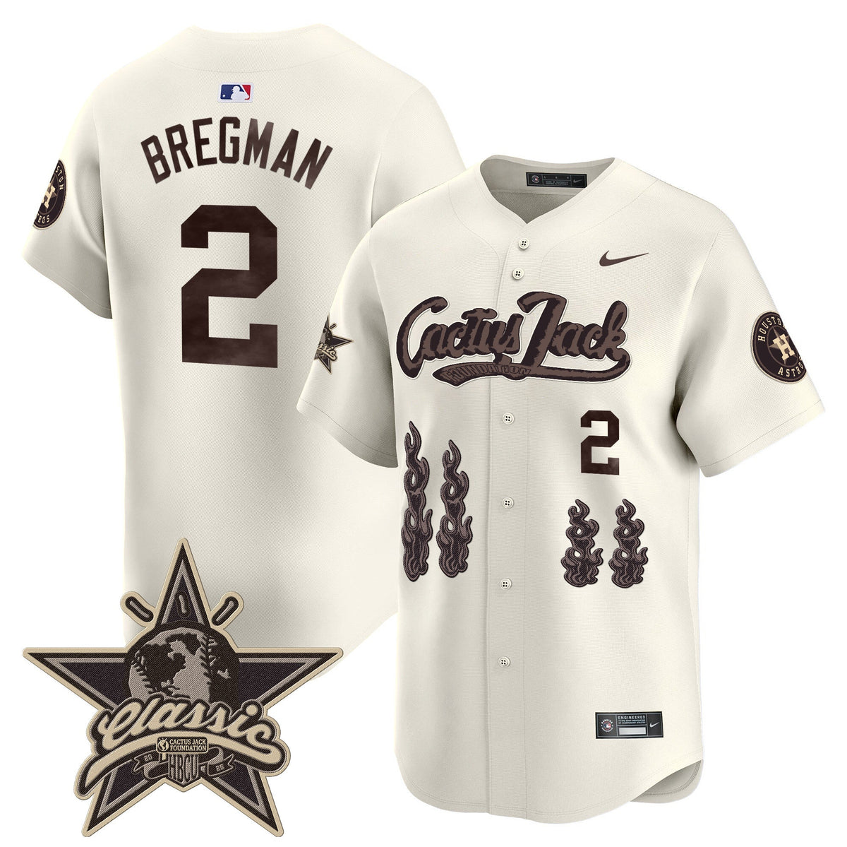 Houston Astros Cactus Jack 2025 Vapor Premier Limited Jersey - All Stitched
