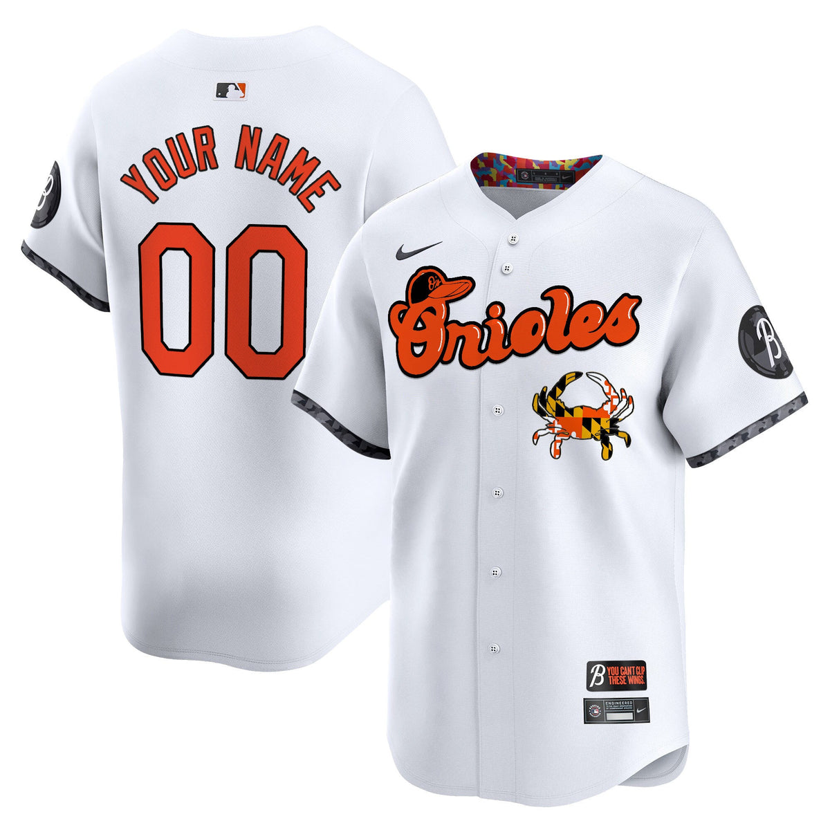 Baltimore Orioles Maryland Blue Crab Vapor Premier Limited Custom Jersey - All Stitched