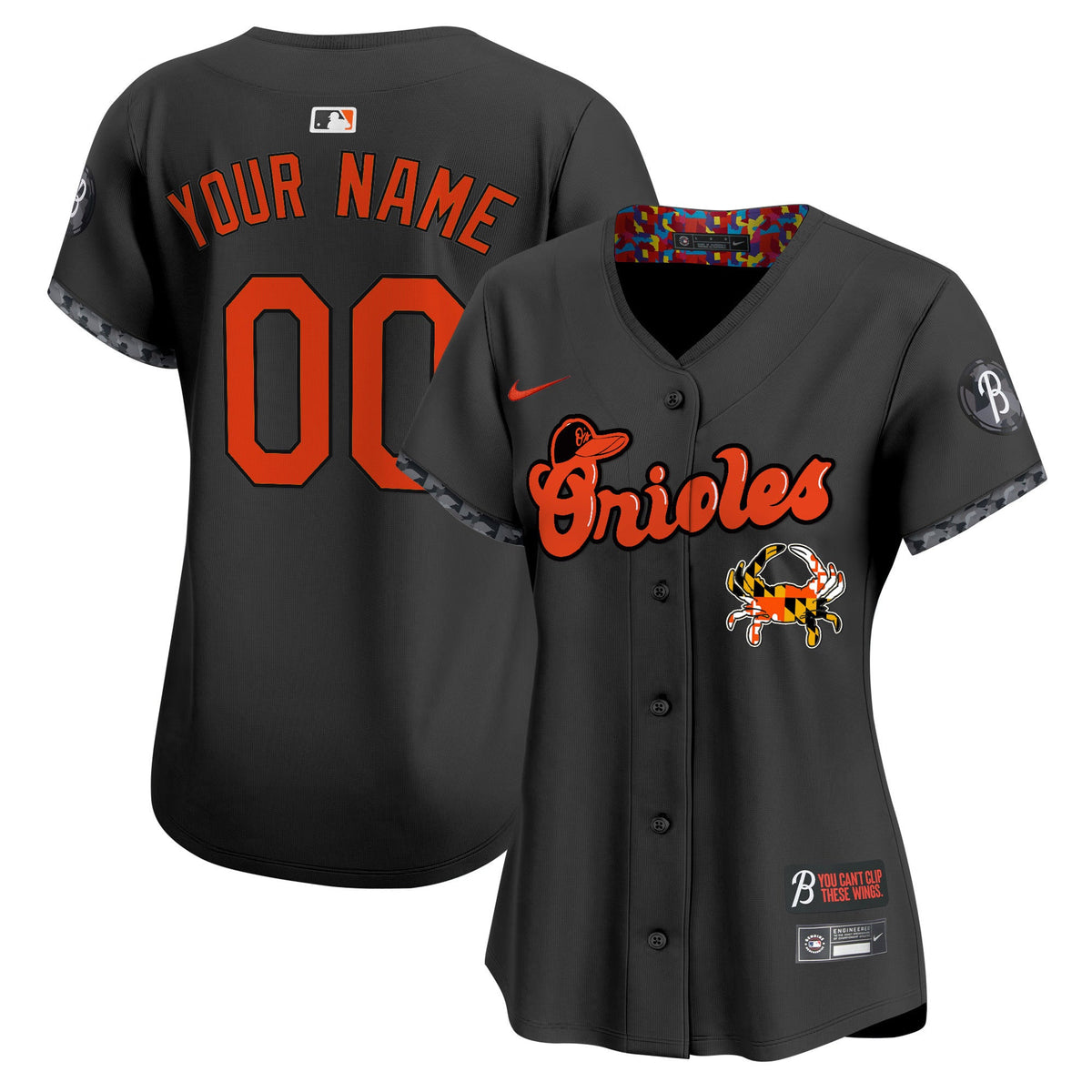 Baltimore Orioles Maryland Blue Crab Vapor Premier Limited Custom Jersey - All Stitched