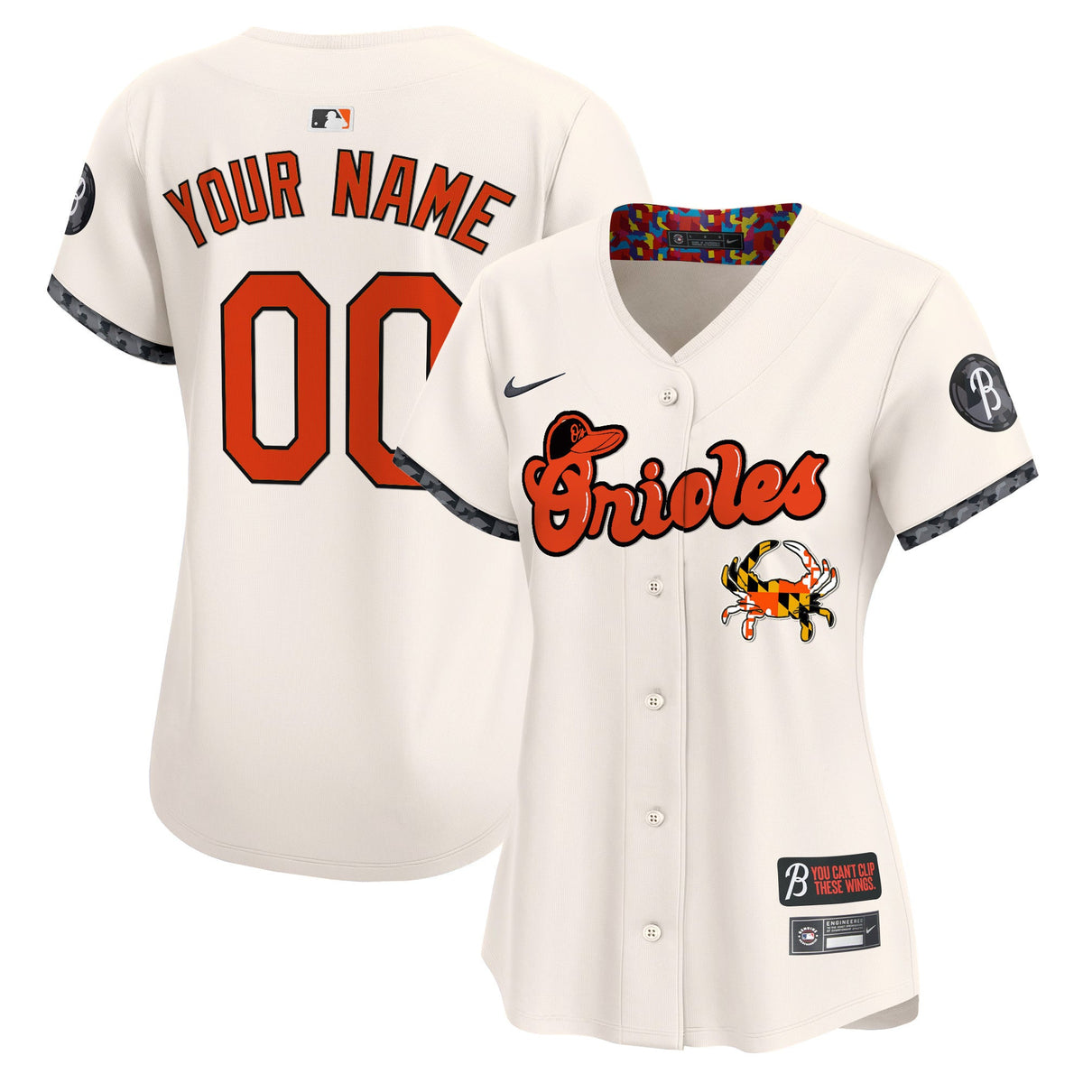 Baltimore Orioles Maryland Blue Crab Vapor Premier Limited Custom Jersey - All Stitched