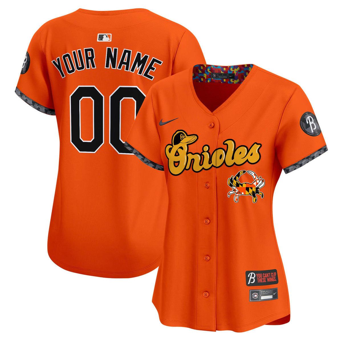 Baltimore Orioles Maryland Blue Crab Vapor Premier Limited Custom Jersey - All Stitched
