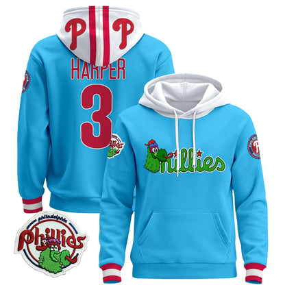 Men's Philadelphia Phillies Phanatic Patch Pullover Hoodie - All Stitched