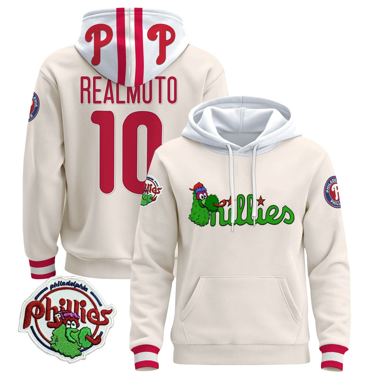Men's Philadelphia Phillies Phanatic Patch Pullover Hoodie - All Stitched