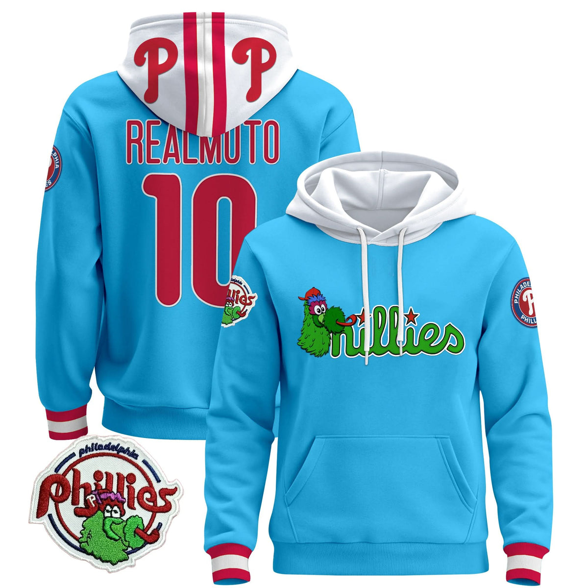Men's Philadelphia Phillies Phanatic Patch Pullover Hoodie - All Stitched