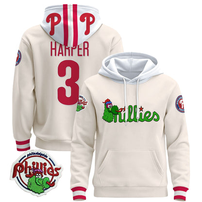 Men's Philadelphia Phillies Phanatic Patch Pullover Hoodie - All Stitched