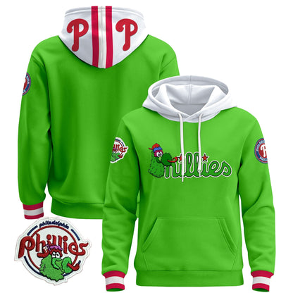 Men's Philadelphia Phillies Phanatic Patch Pullover Hoodie - All Stitched