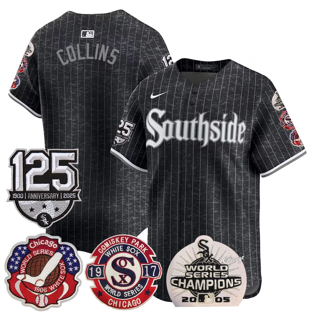 Men's Chicago White Sox 125th Anniversary - World Series Champions Jersey - All Stitched