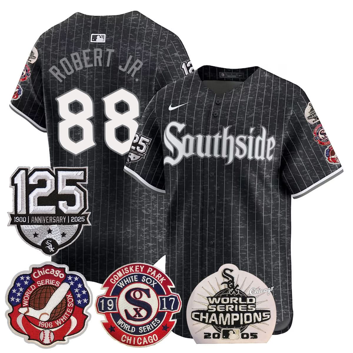 Men's Chicago White Sox 125th Anniversary - World Series Champions Jersey - All Stitched