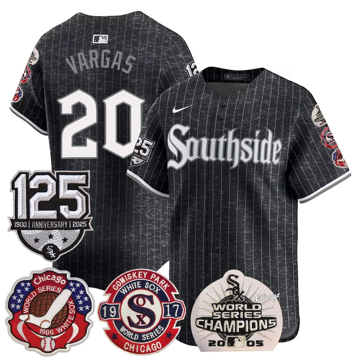 Men's Chicago White Sox 125th Anniversary - World Series Champions Jersey - All Stitched
