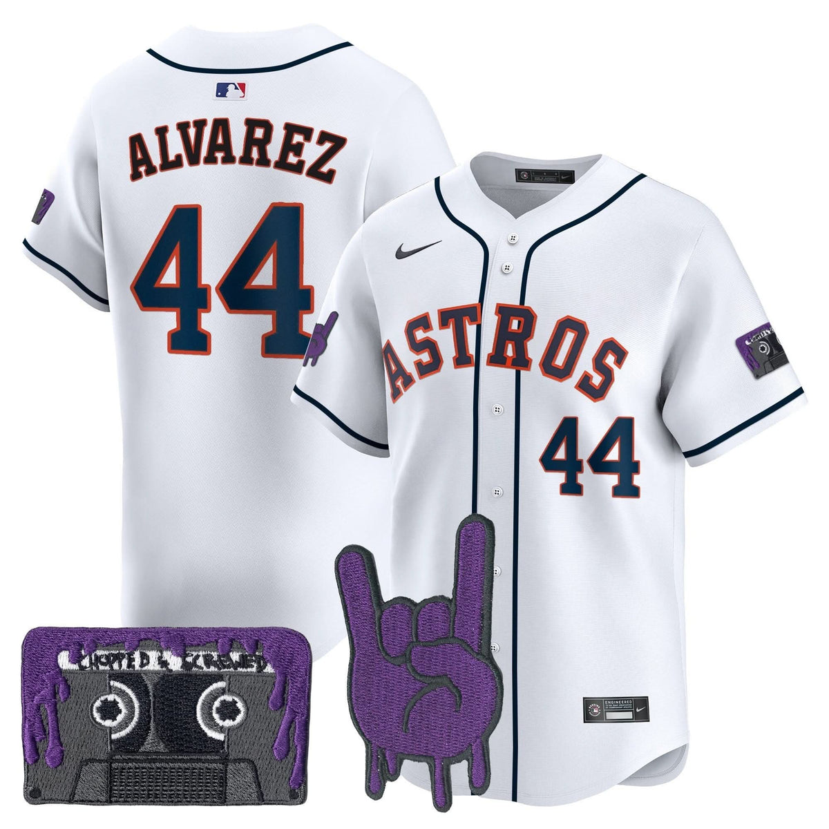 Men's Houston Astros DJ Screw Patch Vapor Premier Limited Jersey - All Stitched