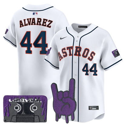 Men's Houston Astros DJ Screw Patch Vapor Premier Limited Jersey - All Stitched