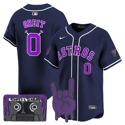 Men's Houston Astros DJ Screw Patch Vapor Premier Limited Jersey - All Stitched