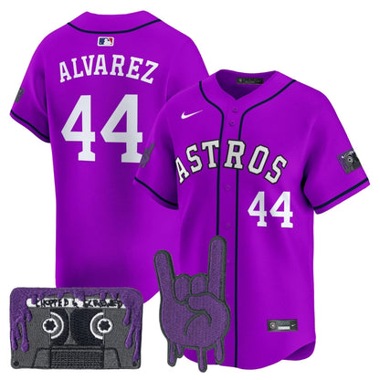 Men's Houston Astros DJ Screw Patch Vapor Premier Limited Jersey - All Stitched