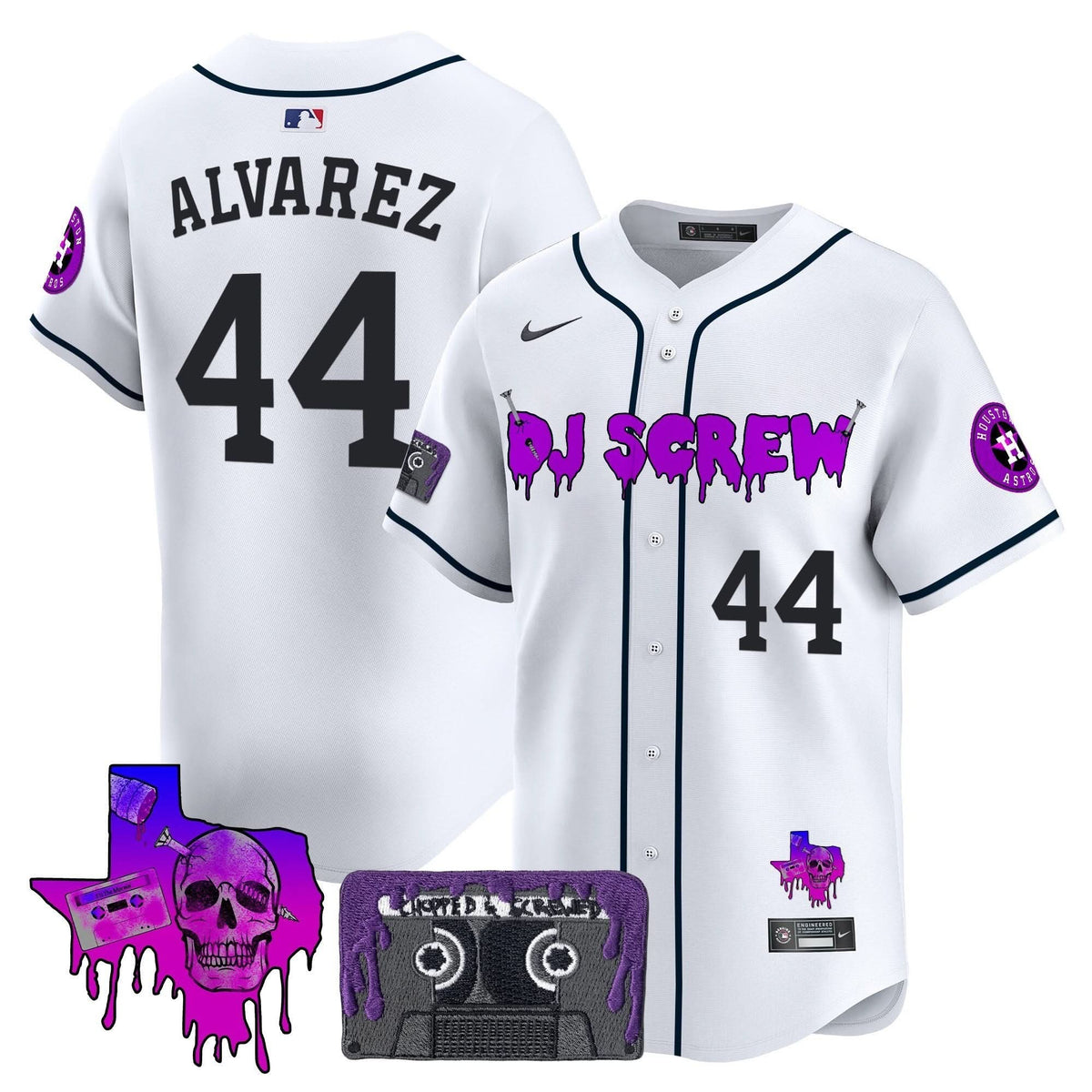 Men's Houston Astros DJ Screw Patch Vapor Premier Limited Jersey V2 - All Stitched