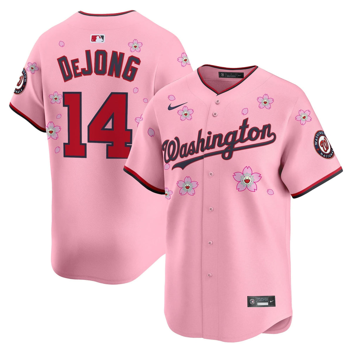 Men's Washington Nationals Cherry Blossom Vapor Premier Limited Jersey - Stitched