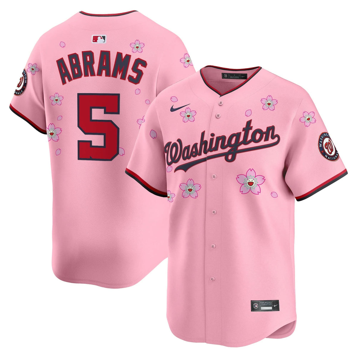 Men's Washington Nationals Cherry Blossom Vapor Premier Limited Jersey - Stitched