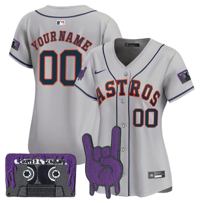 Houston Astros DJ Screw Patch Vapor Premier Limited Custom Jersey - All Stitched