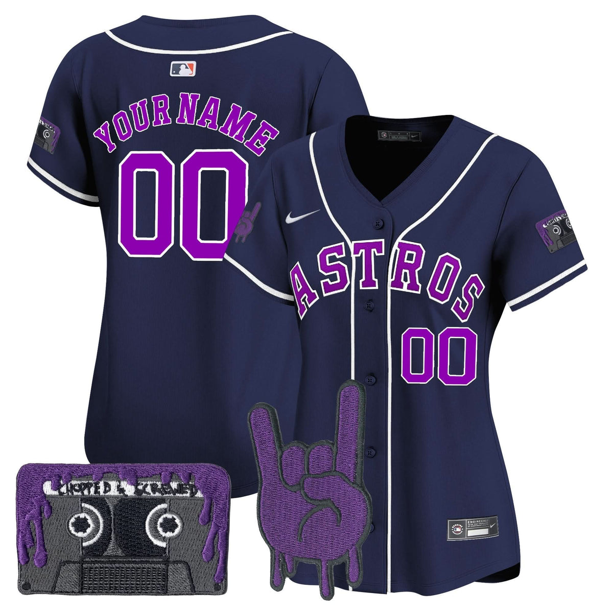 Houston Astros DJ Screw Patch Vapor Premier Limited Custom Jersey - All Stitched