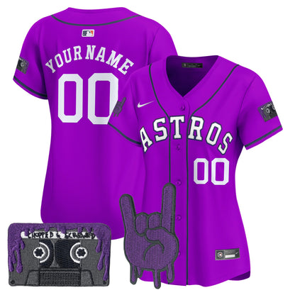 Houston Astros DJ Screw Patch Vapor Premier Limited Custom Jersey - All Stitched