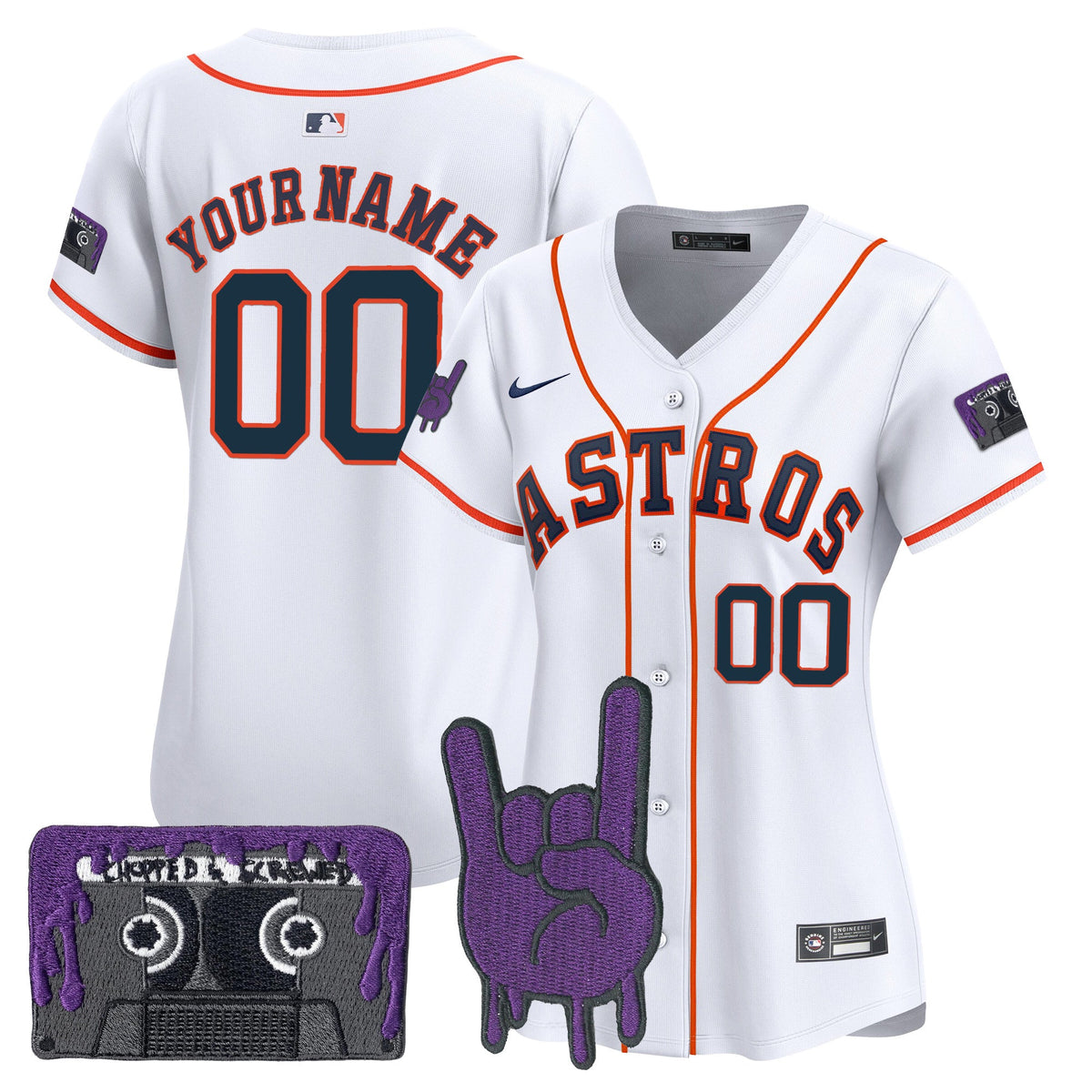Houston Astros DJ Screw Patch Vapor Premier Limited Custom Jersey - All Stitched