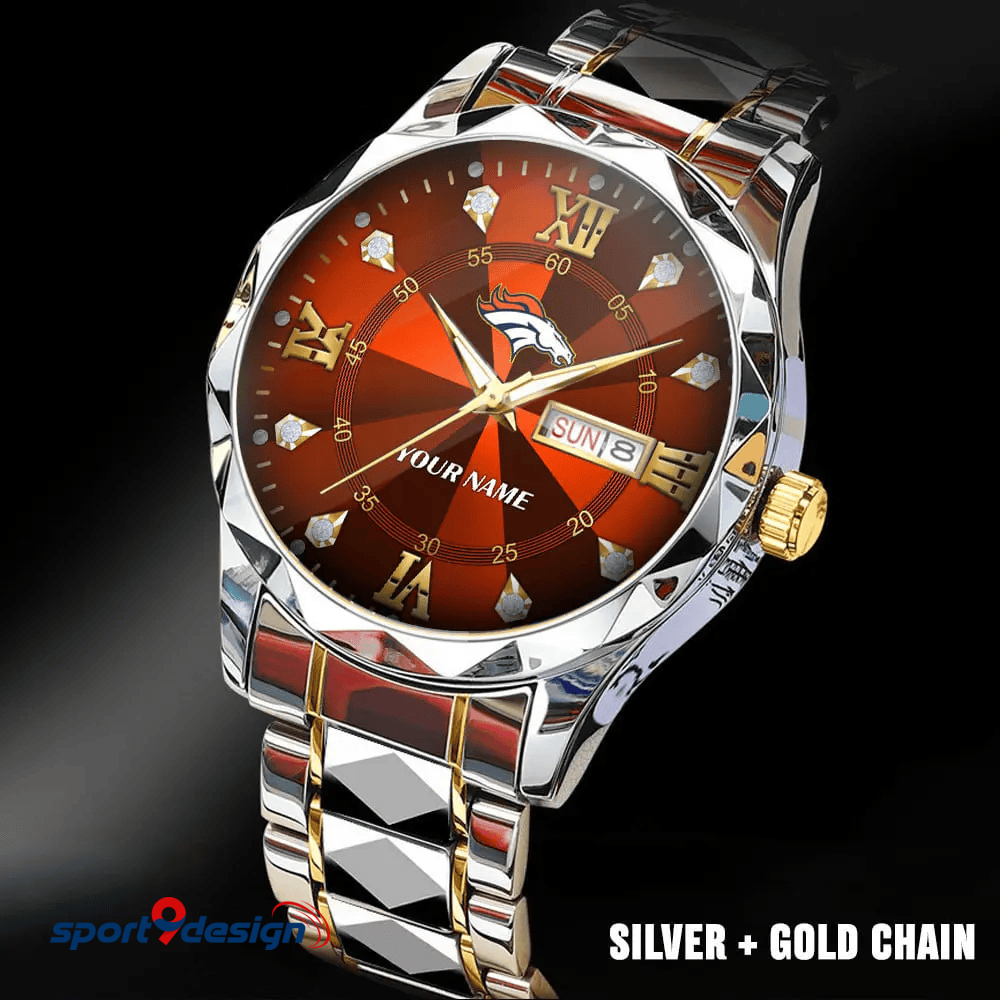 DB - American Football Luxury Hand Watch All Team Custom Any Name Gift For Fan - Limited Edition