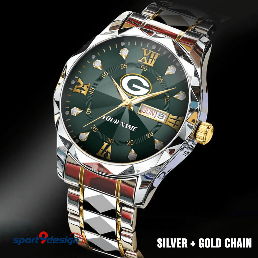 GBP - American Football Luxury Hand Watch All Team Custom Any Name Gift For Fan - Limited Edition