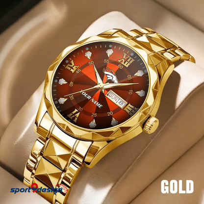 DB - American Football Luxury Hand Watch All Team Custom Any Name Gift For Fan - Limited Edition