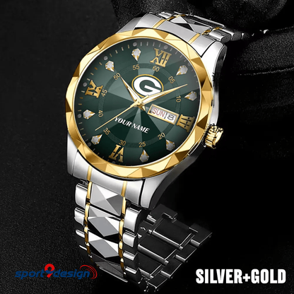 GBP - American Football Luxury Hand Watch All Team Custom Any Name Gift For Fan - Limited Edition